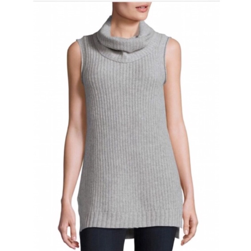SAKS FIFTH AVE Cashmere funnel neck sweater